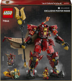 LEGO NINJAGO 71846 Mech Cavaliere del Fuoco, Giocattolo con Action Figure Robot, Minifigure e Mostro Marino, Idea Regalo 14+ - immagine 6