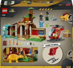 LEGO Jurassic World 77981 Salvataggio di Velociraptor, Stegosauro e Pteranodonte, Giocattolo 4+ con Elicottero e 2 Minifigure - immagine 3